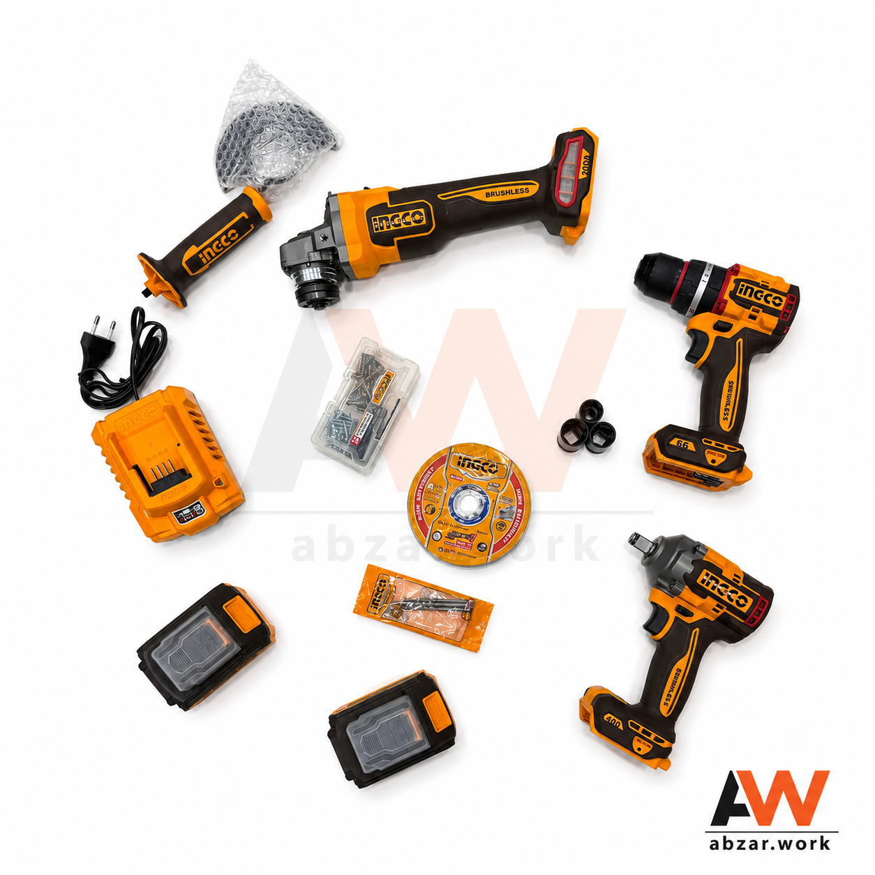 5c202c88-0ef4-42b9-80c1-d04a437ea389 پک 3 عددی شارژی دریل، مینی فرز، بکس اینکو